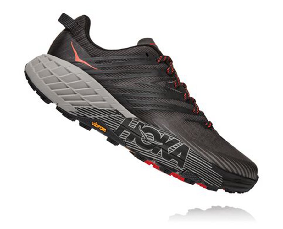 Hoka One One Trainers Mens Black - Speedgoat 4 - 09635WJVY